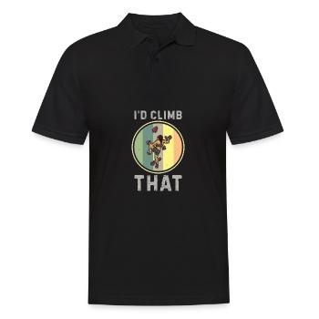 Mur de gymnase de sport d’escalade de bloc - Polo Homme - noir - Devant - Kai (181cm)