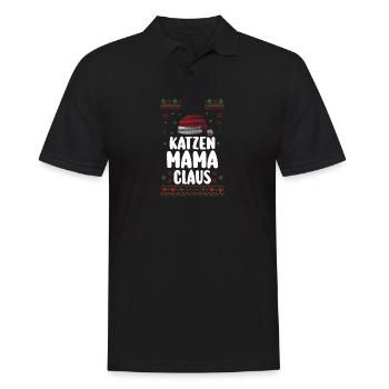 Noël Père Noël Chat Maman Noël - Polo Homme - noir - Devant - Kai (181cm)