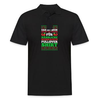 Weihnachtsmann Weihnachten Hässliche Weihnachten - Männer Poloshirt - Schwarz - Vorne - Kai (181cm)