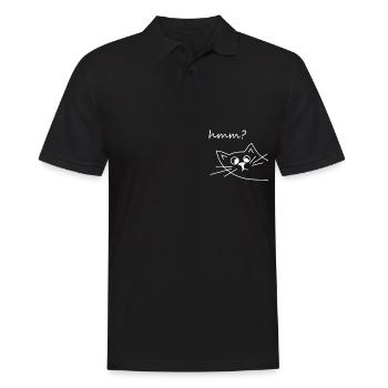 verpilte cat hmm sweet corner curious - Men's Polo Shirt - black - Front - Kai (181cm)