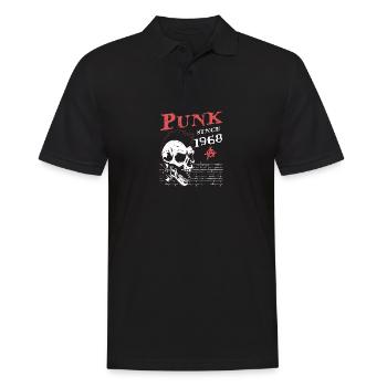 Punk depuis 1968, Punks Not Dead, 56 ans et - Polo Homme - noir - Devant - Kai (181cm)