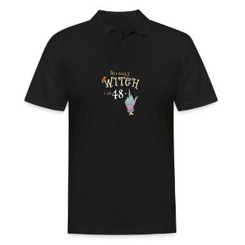 Oui c’est mon anniversaire - 49e anniversaire Sorcière drôle - Polo Homme - noir - Devant - Kai (181cm)