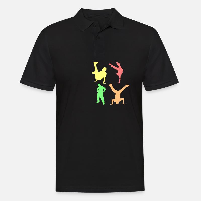 Breakdance vier Breakdancer Fan Tanzen T-Shirt - Männer Poloshirt - Schwarz