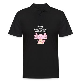 Parteianforderung laden niemanden ein. - Männer Poloshirt - Schwarz - Vorne - Kai (181cm)
