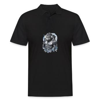 Muscle Gorilla bat la motivation de la salle de sport - Polo Homme - noir - Devant - Kai (181cm)