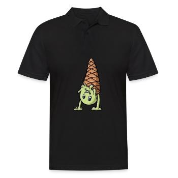 Une crème glacée qui fait un handstand - Polo Homme - noir - Devant - Kai (181cm)