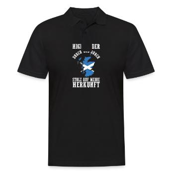 Scots Scottish Scotland - Men's Polo Shirt - black - Front - Kai (181cm)