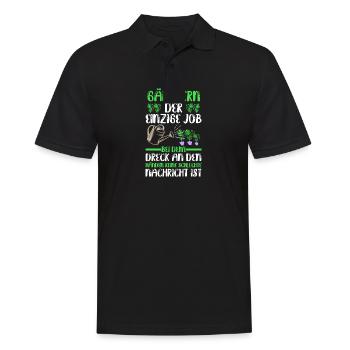 Gardener Hobby Gardener Garden - Men's Polo Shirt - black - Front - Kai (181cm)