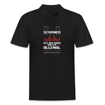 Weihnachtsmann Weihnachtsfest Ugly Christmas - Männer Poloshirt - Schwarz - Vorne - Kai (181cm)