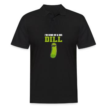 Big Dill Vegetarier Gift - Männer Poloshirt - Schwarz - Vorne - Kai (181cm)