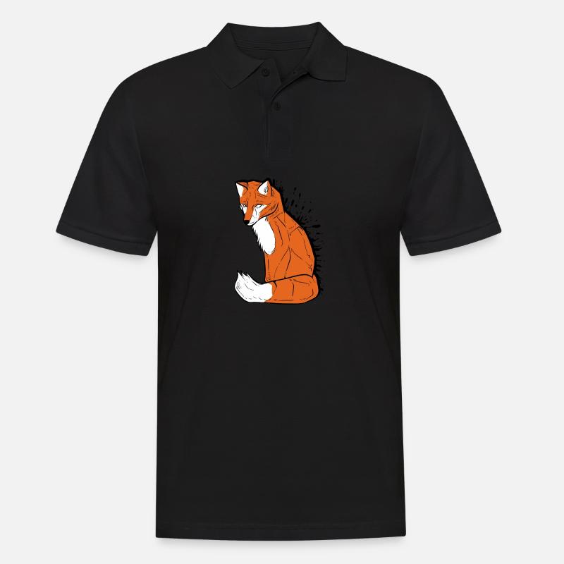 Fuchsfuchs Maler Geschenk - Männer Poloshirt - Schwarz