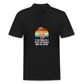 Wenn Sie denken, dass ich schlecht bin, sollten Si - Männer Poloshirt - Schwarz - Vorne - Kai (181cm)
