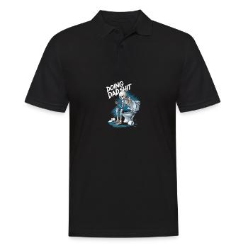 Doing Dad Shit Funny Skeleton Fathers Day - Männer Poloshirt - Schwarz - Vorne - Kai (181cm)