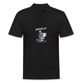 Doing Dad Shit Funny Skeleton Fathers Day - Männer Poloshirt - Schwarz - Vorne - Kai (181cm)
