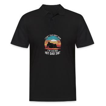 I Can't Talk Right Now I'm Doing Hot Dad Shit - - Men's Polo Shirt - black - Front - Kai (181cm)