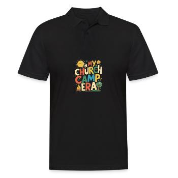 In My Church Camp Era VBS, Bible Camp Fun - Men's Polo Shirt - black - Front - Kai (181cm)
