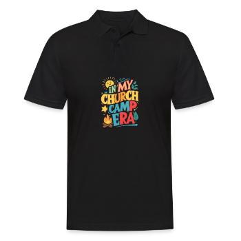 In My Church Camp Era VBS, Bible Camp Fun - Men's Polo Shirt - black - Front - Kai (181cm)