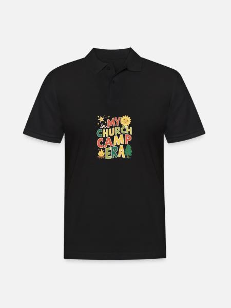In My Church Camp Era VBS, Bible Camp Fun - Männer Poloshirt - Schwarz