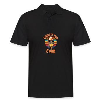 Coolest Pop Ever Fun Popsicle Dad - Männer Poloshirt - Schwarz - Vorne - Kai (181cm)