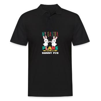 Mes projets de Pâques sont tous axés sur les pyjamas de lapin - Polo Homme - noir - Devant - Kai (181cm)