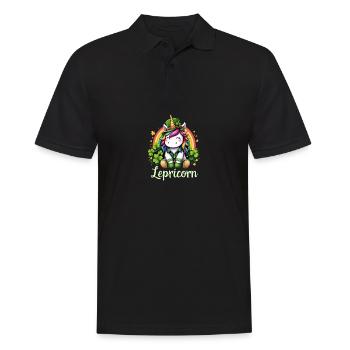 Lepricorne Saint-Patrick Charme Licorne Magique - Polo Homme - noir - Devant - Kai (181cm)
