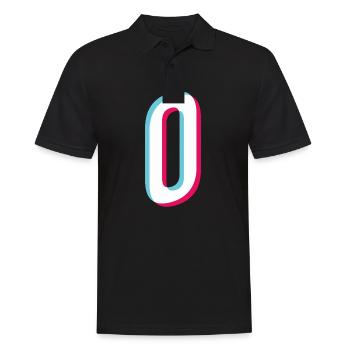 O - lettre O - Polo Homme - noir - Devant - Kai (181cm)
