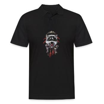 Capteur de rêves de loup-garou - Polo Homme - noir - Devant - Kai (181cm)