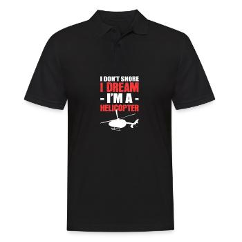 Ich schnarche nicht Komiker Geschenk - Männer Poloshirt - Schwarz - Vorne - Kai (181cm)