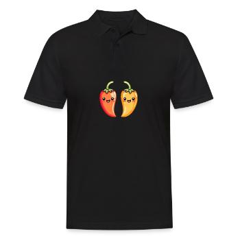 Chili - Männer Poloshirt - Schwarz - Vorne - Kai (181cm)