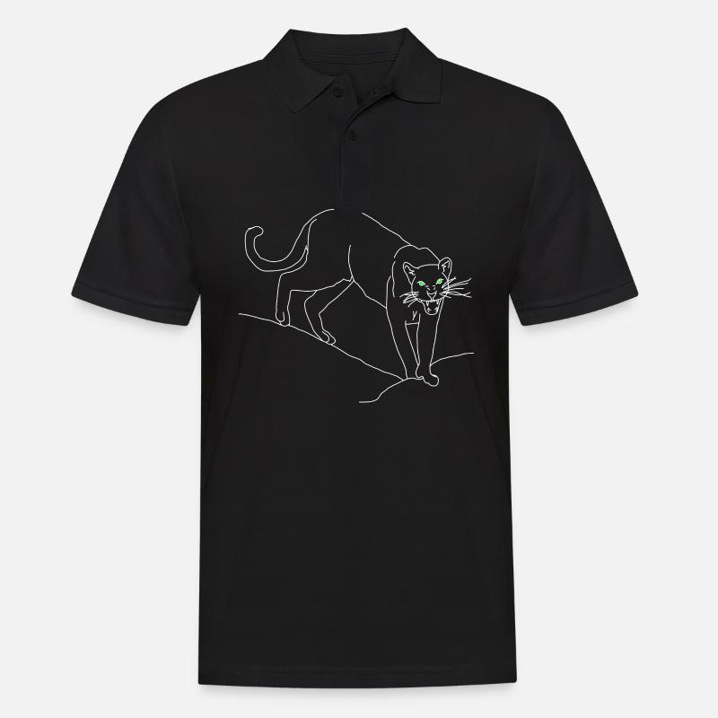 panthère - Polo Homme - noir