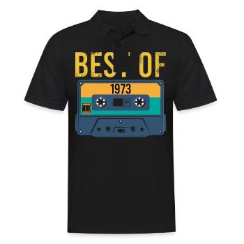 Vintage Best of 1973 Geburtstag Retro - Männer Poloshirt - Schwarz - Vorne - Kai (181cm)