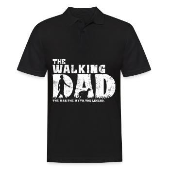 Galgo Espanol Windhund Hund The Walking Dad Papa - Männer Poloshirt - Schwarz - Vorne - Kai (181cm)