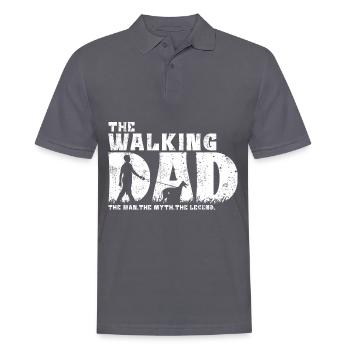 Galgo Espanol Greyhound Chien Le Papa Qui Marche Papa - Polo Homme - charbon - Devant - Nico (186cm)