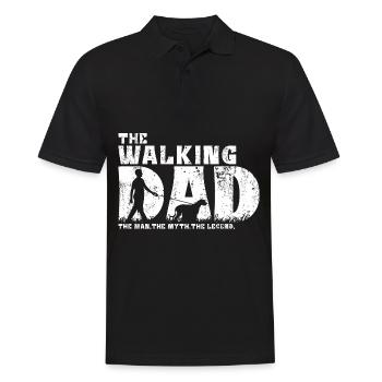 Irish Wolfhound Le père qui marche Papa Père - Polo Homme - noir - Devant - Kai (181cm)