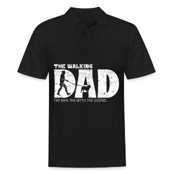 Frenchie Bouledogue française The Walking Dad - Polo Homme - noir - Devant - Kai (181cm)