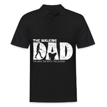 Islandhund The Walking Dad - Männer Poloshirt - Schwarz - Vorne - Kai (181cm)