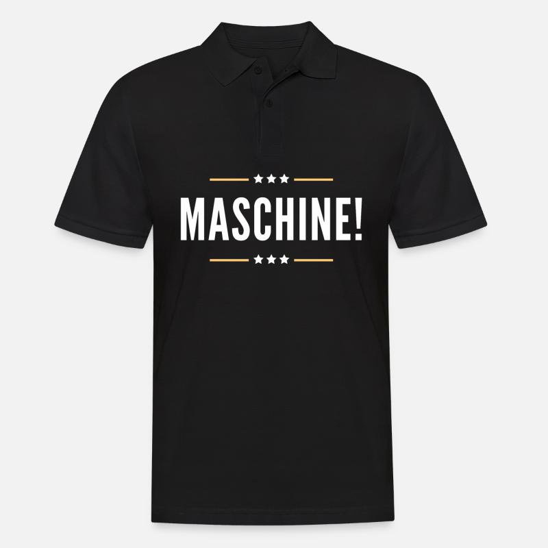Maschine - Männer Poloshirt - Schwarz