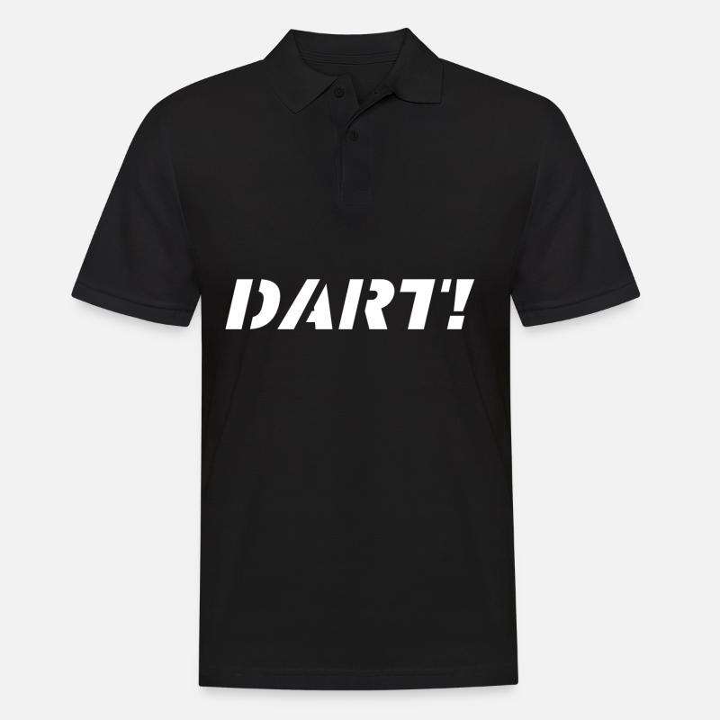 DART! DARTS ON! - Männer Poloshirt - Schwarz
