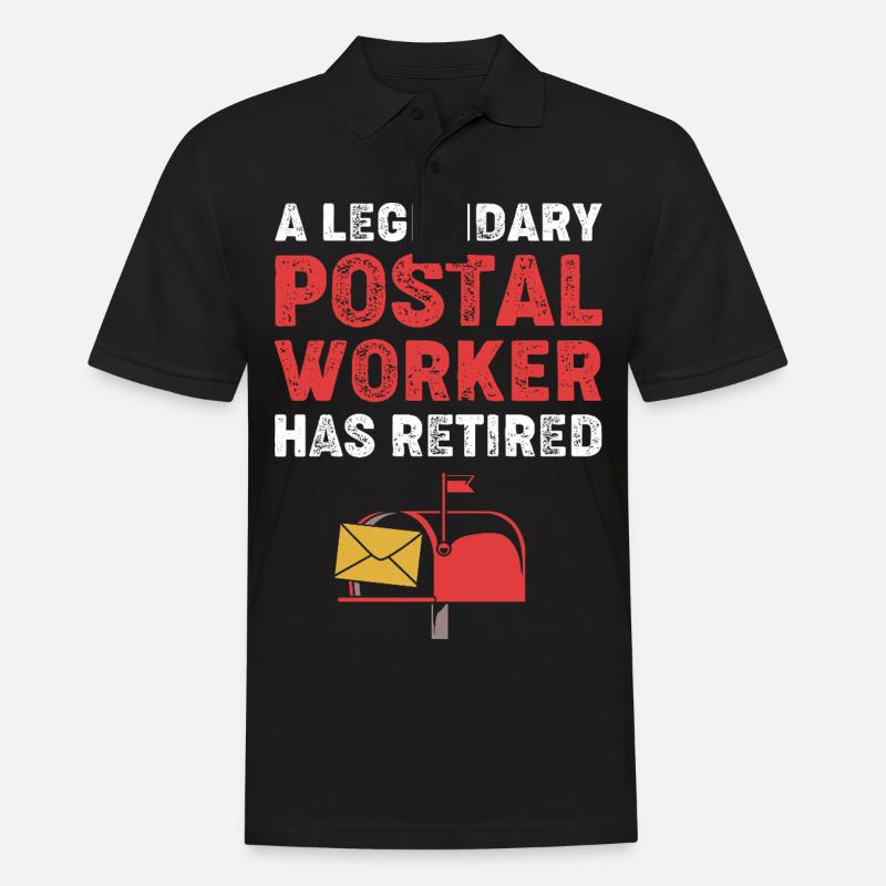 Post Poststempel - Männer Poloshirt - Schwarz