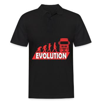 Truck Driver Truck Driver Evolution Funny Funny - Men's Polo Shirt - black - Front - Kai (181cm)