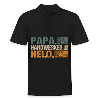 Heimwerker Helden Papa Ehemann - Männer Poloshirt - Schwarz - Vorne - Kai (181cm)
