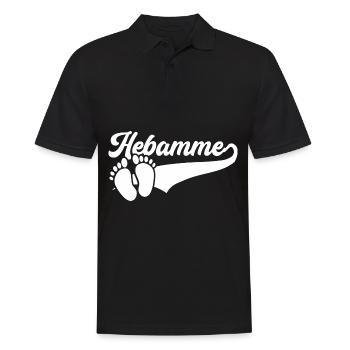 Hebamme Geburtshelferin Hebammen Schwanger Geburt - Männer Poloshirt - Schwarz - Vorne - Kai (181cm)
