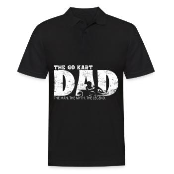 Go Kart Driving Papa Disant Drôle - Polo Homme - noir - Devant - Kai (181cm)