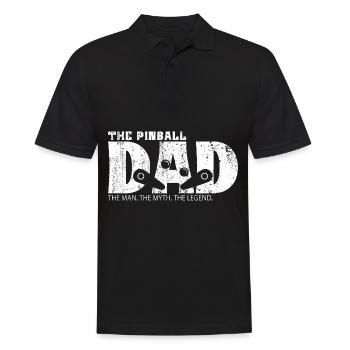 Pinball Flippern Papa Held Spruch Lustig - Männer Poloshirt - Schwarz - Vorne - Kai (181cm)