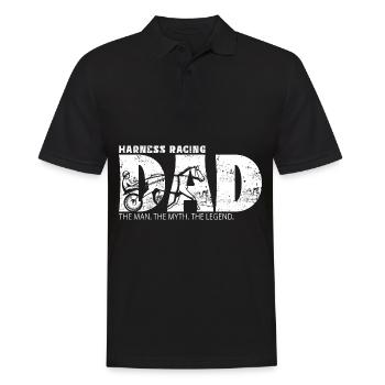 Course de trot sport de trot papa - Polo Homme - noir - Devant - Kai (181cm)