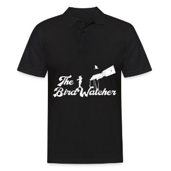 The birdwatcher ornithologist - Men's Polo Shirt - black - Front - Kai (181cm)