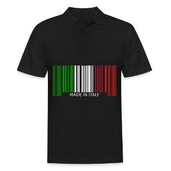 Italie Made in Italy Code à barres pour les Italiens - Polo Homme - noir - Devant - Kai (181cm)