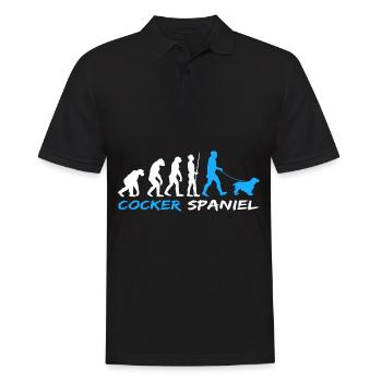 English Cocker Spaniel Dog Owner Evolution - Men's Polo Shirt - black - Front - Kai (181cm)
