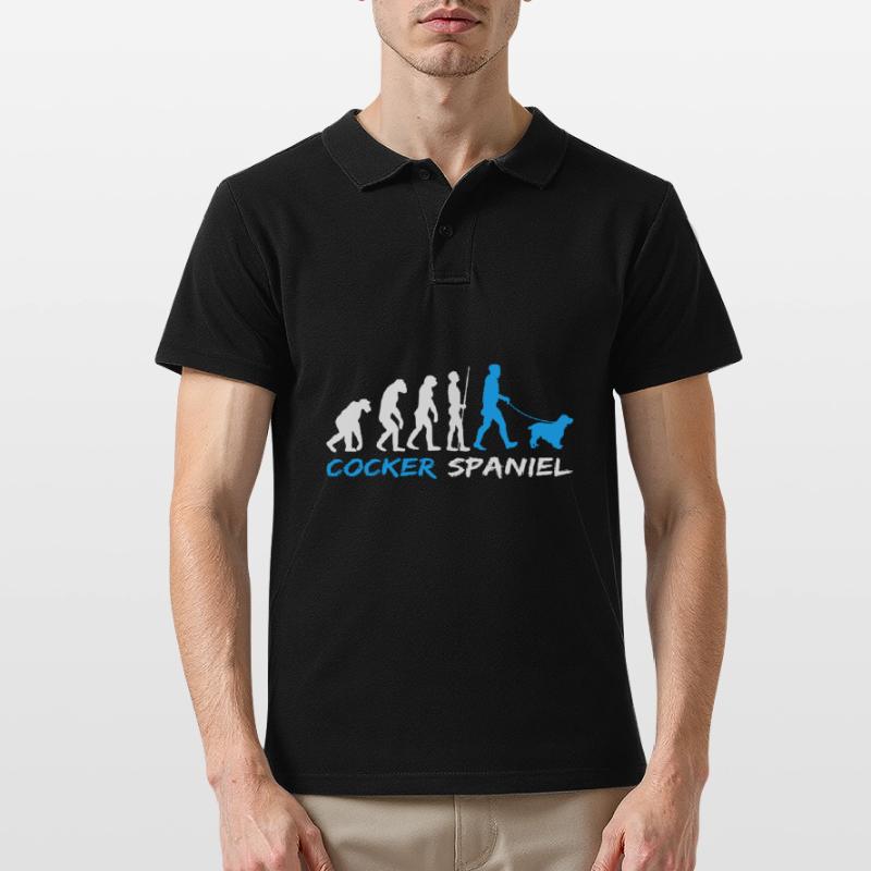 Englischer Cocker Spaniel Hundebesitzer Evolution Männer Poloshirt