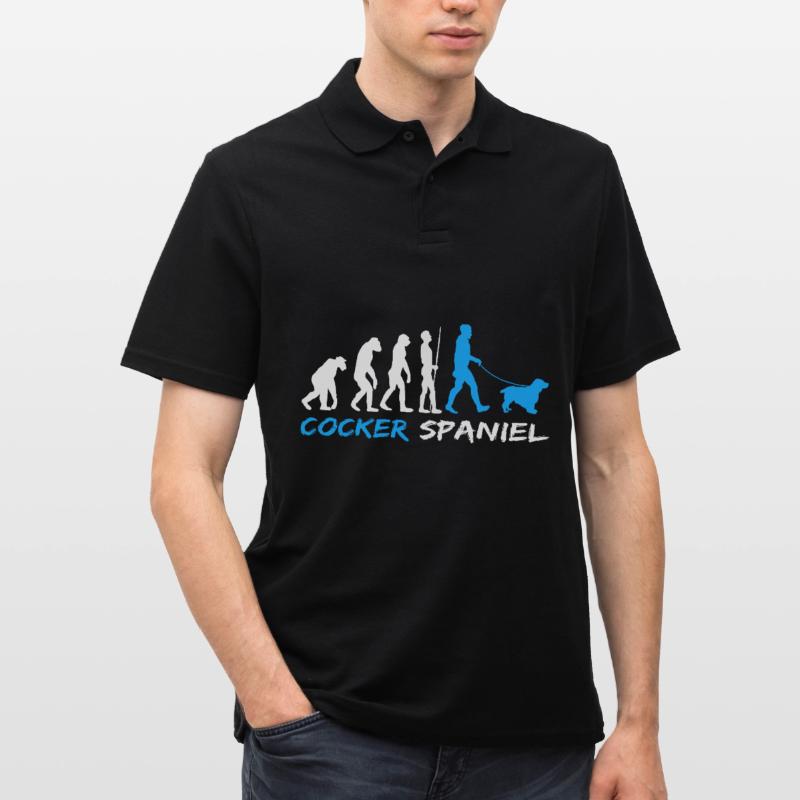 Englischer Cocker Spaniel Hundebesitzer Evolution Männer Poloshirt